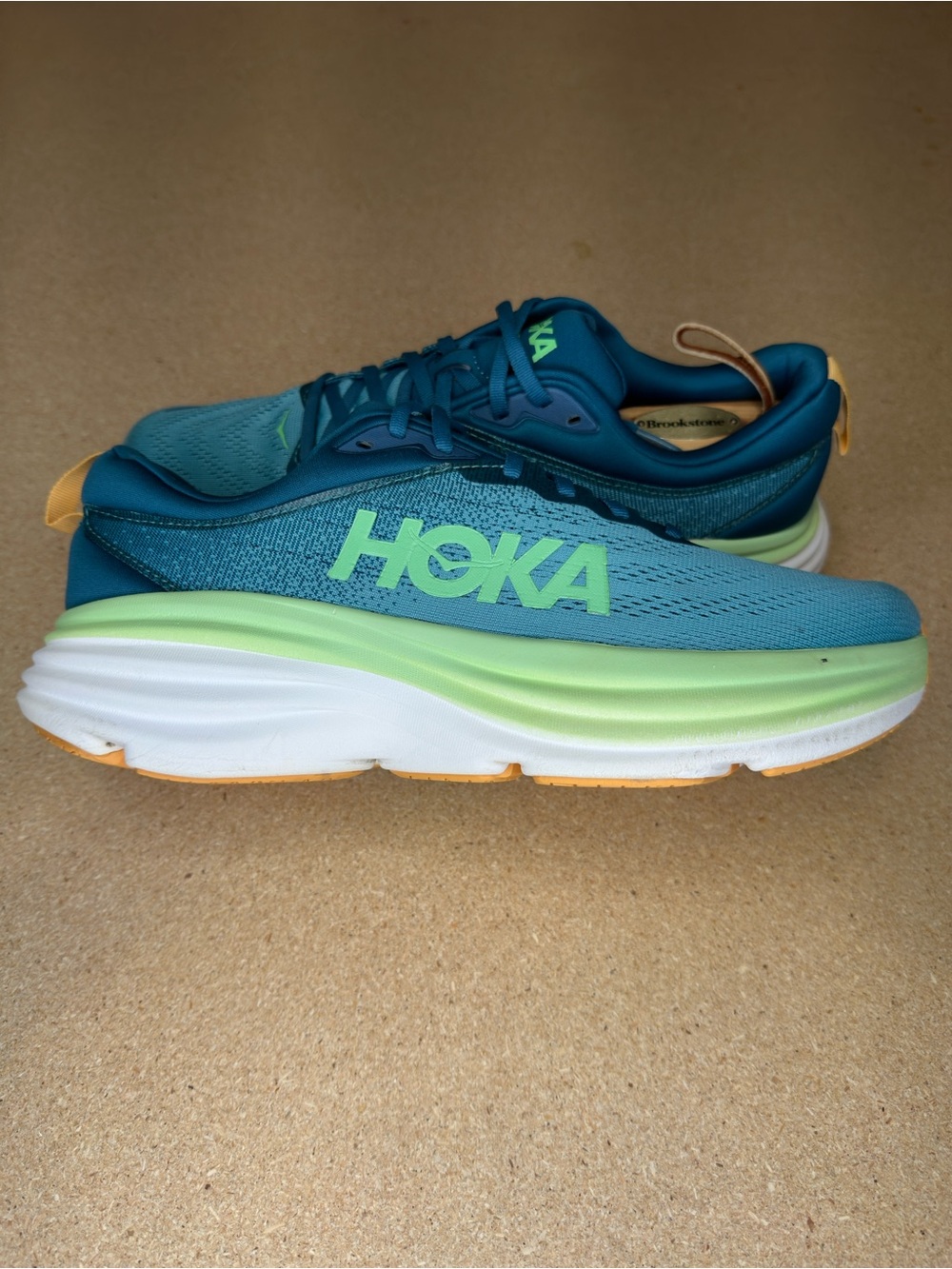 HOKA Bondi 8 Men’s 11D Deep Lagoon Ocean Mist Running Shoes 1123202-DLOM - Picture 8 of 12